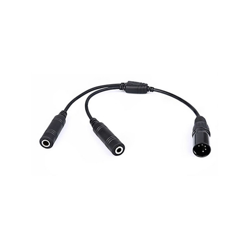 Headset Adapter Cable - Twin Plugs to XLR-5 Plug