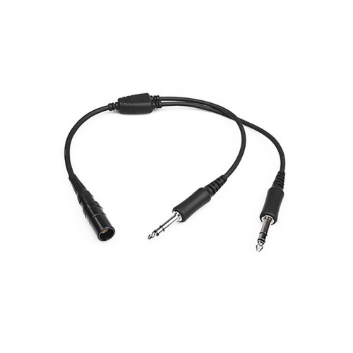 Headset Adaptor Cable - 6 - Pin LEMO to Twin Plugs