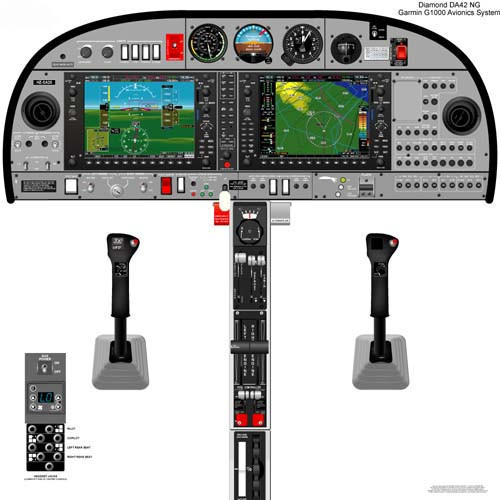 Diamondstar 42 Twinstar Cockpit Training Poster NG