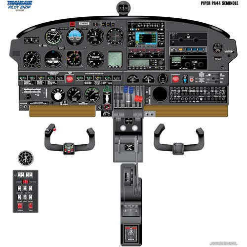 Piper SEMINOLE Cockpit Training Poster