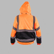 Two Tone High-Viz Bomer Jacket Orange - C