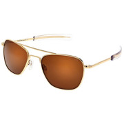 Randolph Aviator 23K Gold Sunglasses American Tan Lens