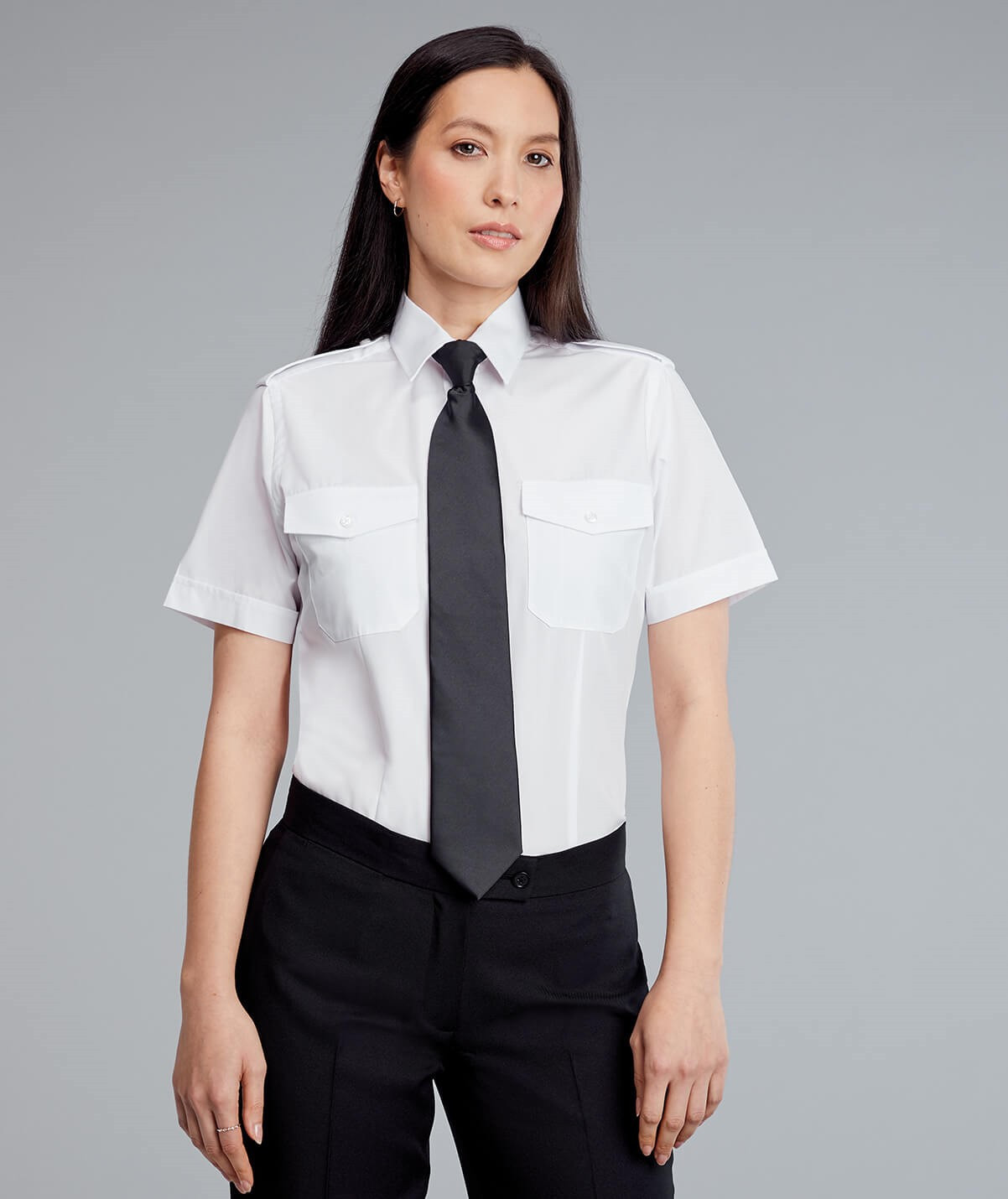 Ladies Pilot Shirt - White