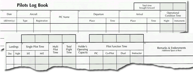 excel logbook for pilots